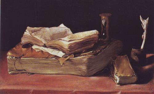 Still Life With Books Anonymous oil painting 1
