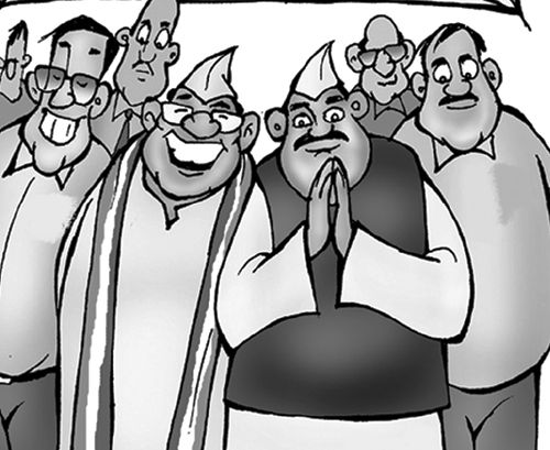 politician cartoon in india