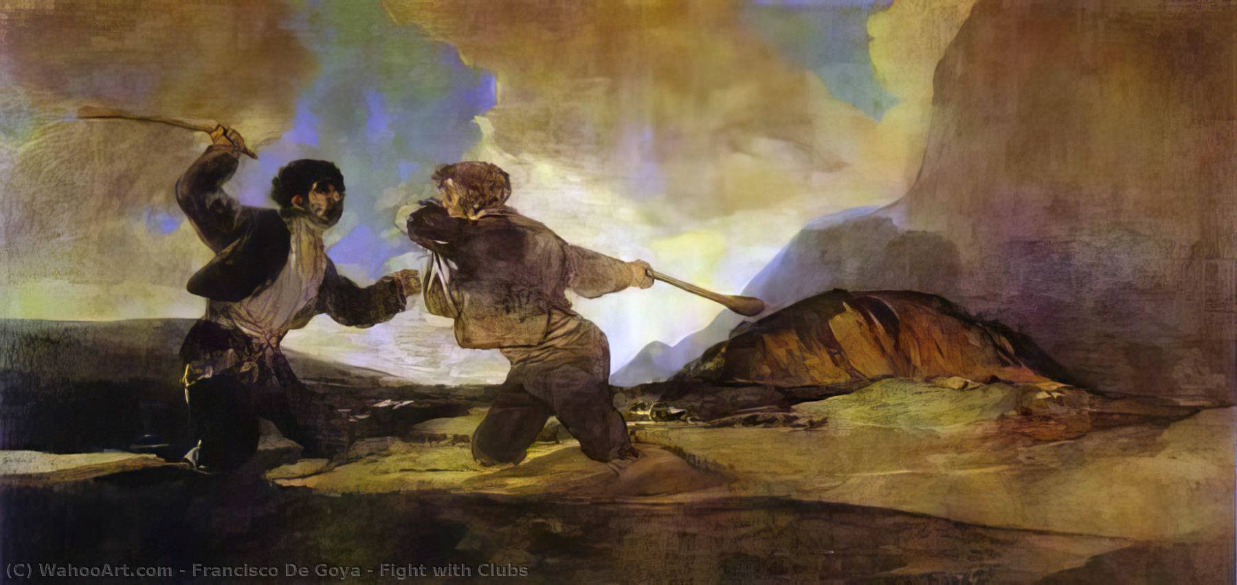 Francisco De Goya Fight with Clubs