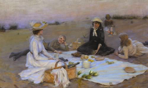 Charles Courtney Curran Picnic Supper On The Dunes