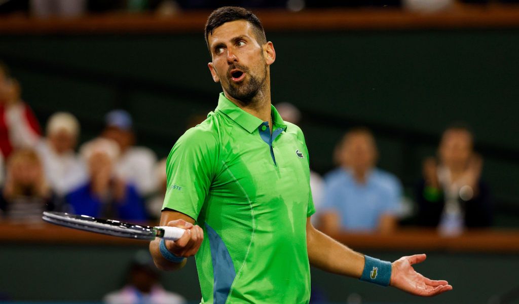 Novak Djokovic frustrated
