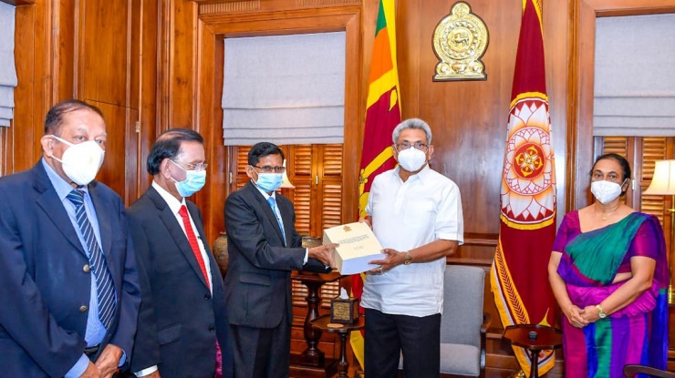 Gotabaya Rajapaksa PCol Report of the Commission to Investigate Political Victimization handed over to President